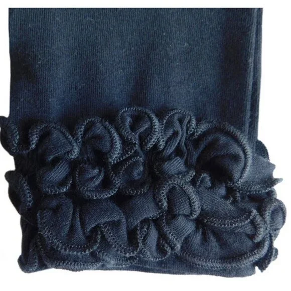 Black Ruffle Leggings - Picture 3 of 3